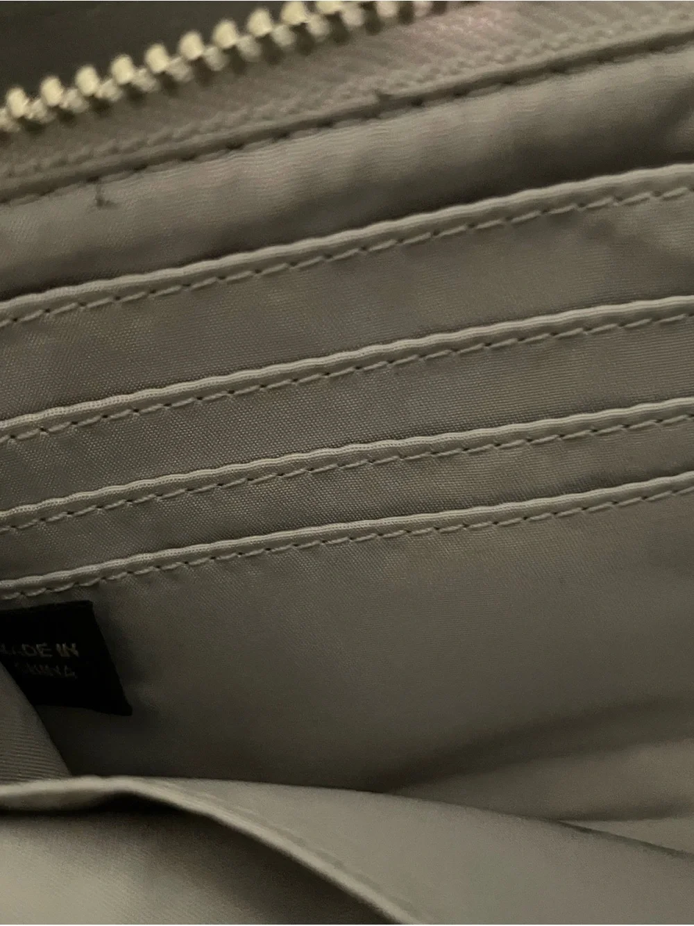 Coach Metallic Silver and Beige Signature Wristlet